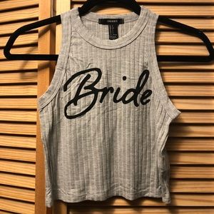 Bride Barbie crop top
